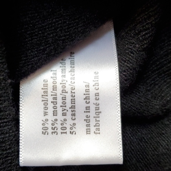 Pam & Gela /Women's cashmere wool cut out edgy Back zip Top Neutral Soft Sz.M - Picture 5 of 5